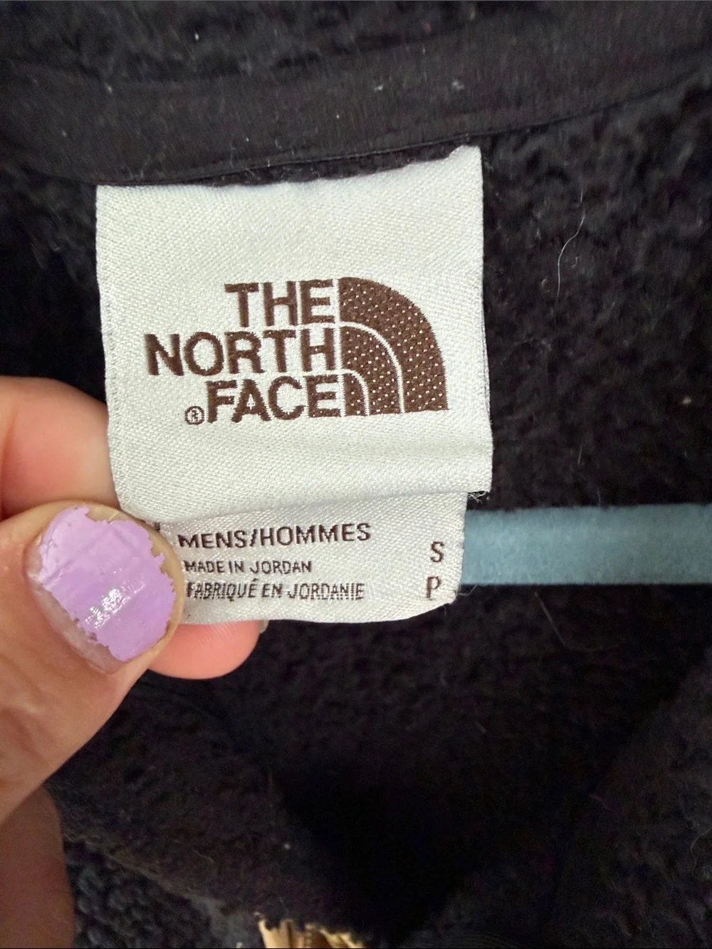 The North Face Men's Black Sherpa Half-Zip with Tan Accents
